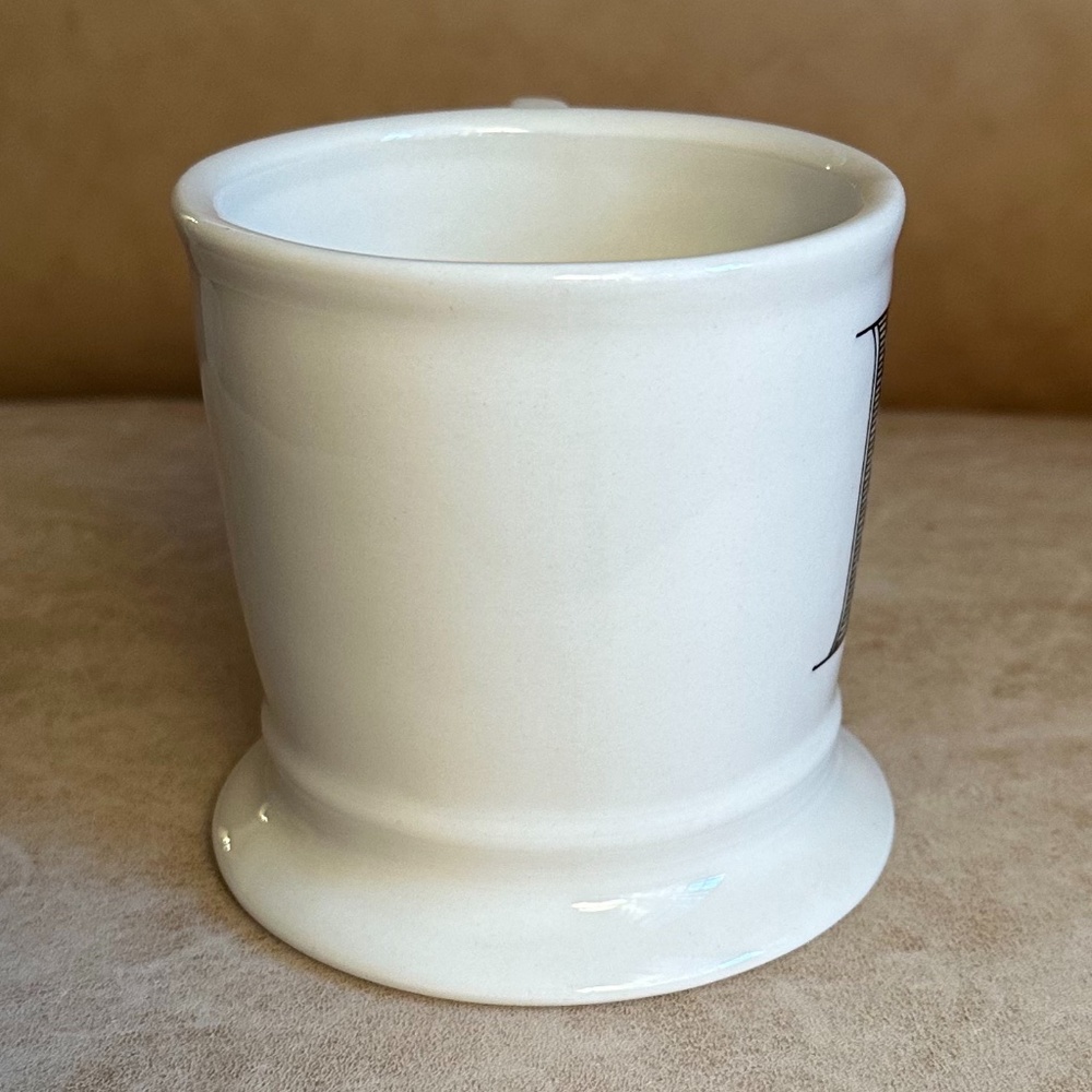 Anthropologie Monogram Initial Letter "P" Coffee Mug White/Black 16 oz. … - Picture 4 of 8